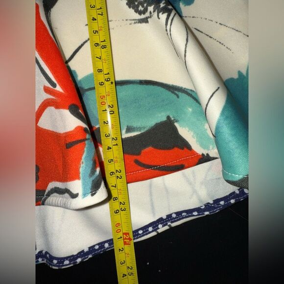 AKEMI + KIN x Anthropologie Pani Peplum Top Floral Sleeveless Scuba Women's S - Picture 8 of 8